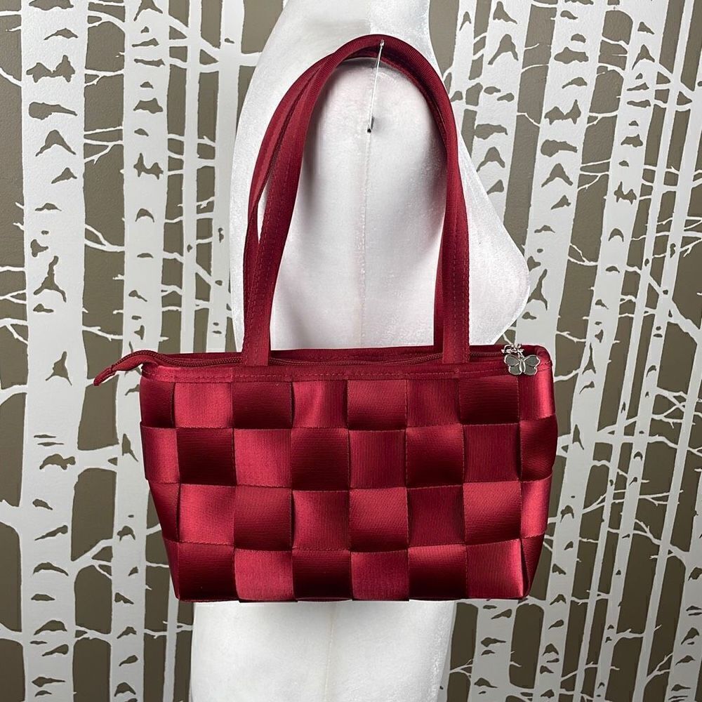 Y2K Seatbelt Zip Top Tote Bag Red